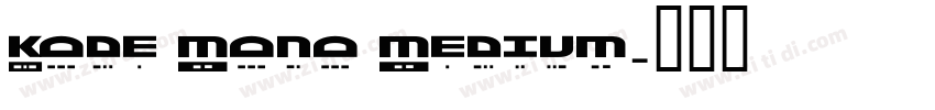 Kode Mono Medium字体转换